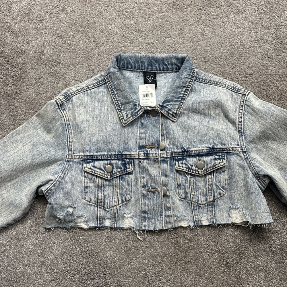 Windsor Light Blue Distressed Jean Jacket